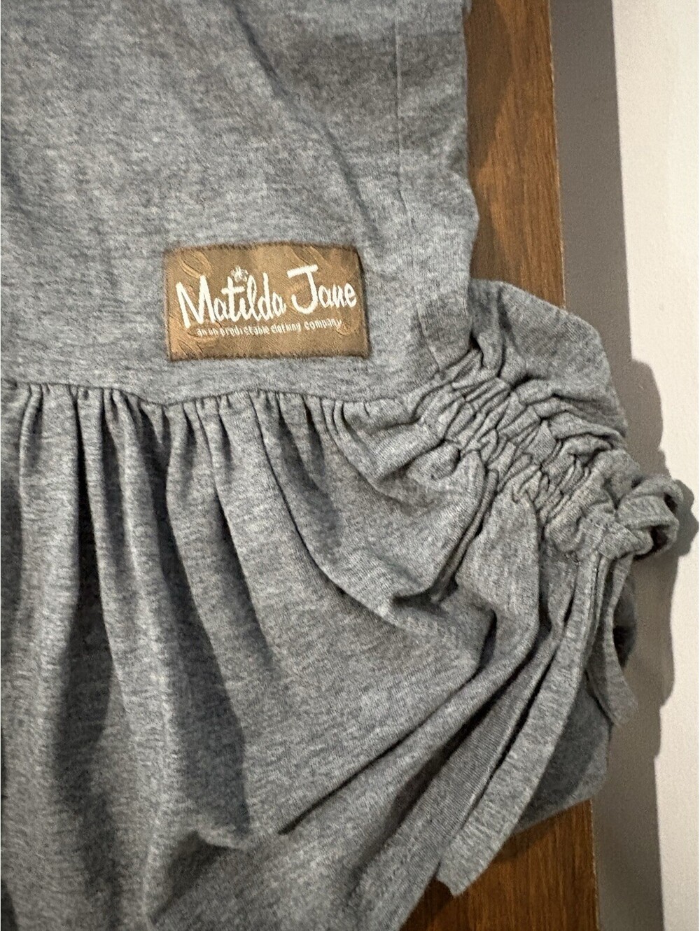 Matilda Jane Sofia Pant Ruffle Hem Girl’s XS Gray Rushed Ruffle String - Picture 5 of 9